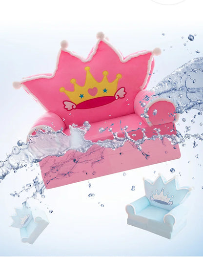 Three-layer folding children's small sofa cartoon kindergarten baby seat stool plush toy lazy sofa removable
