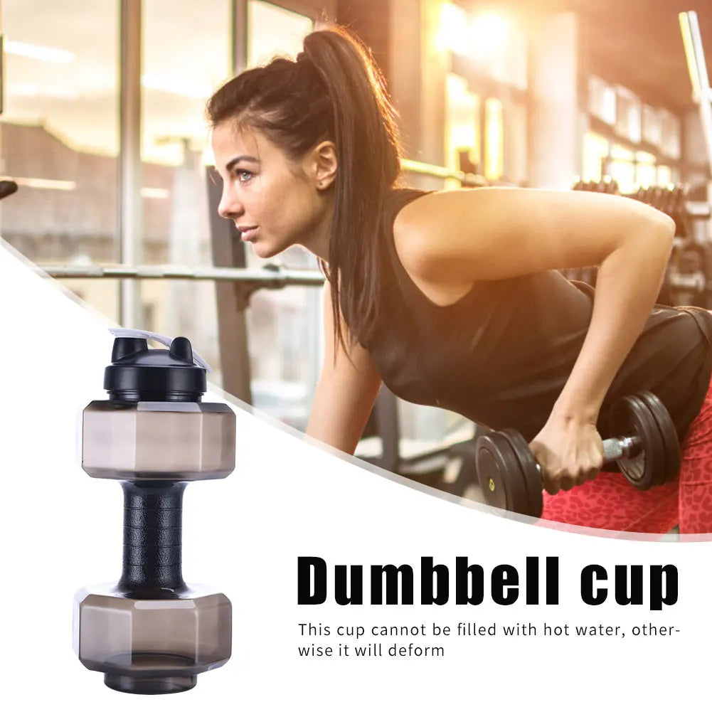 2.6L Sports Dumbbell Shaped Kettle Sport Water Bottle Outdoor Indoor Fitness Cycling Water Bottle Camping Cold Water Bottle