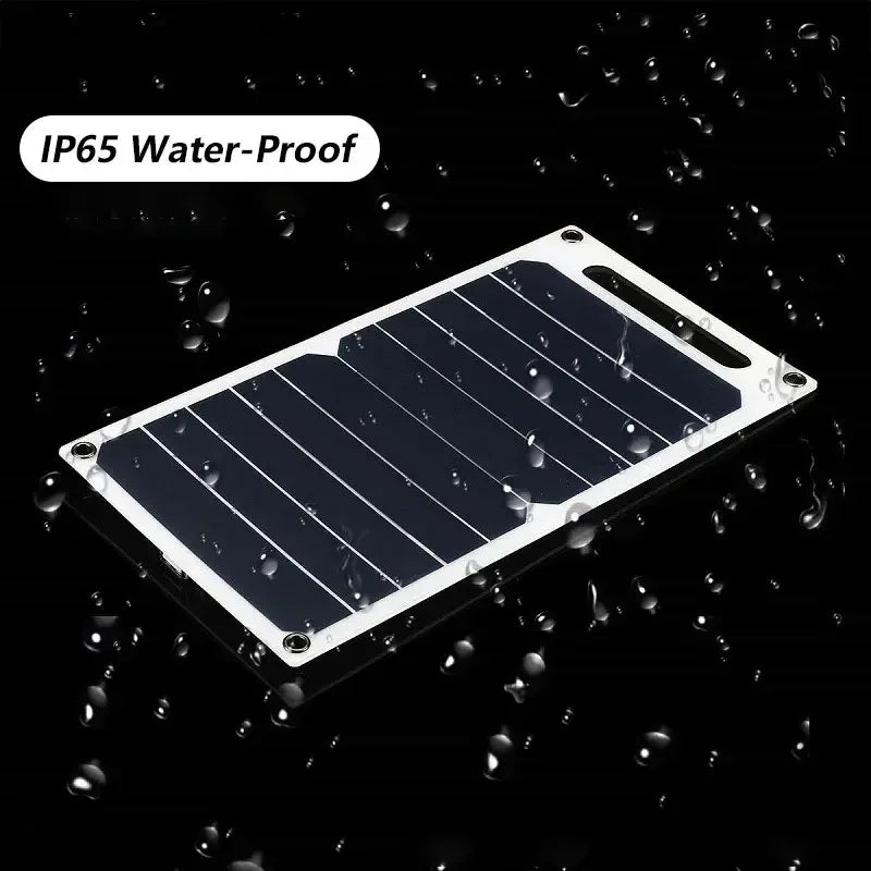 Solar Panel With USB Waterproof Outdoor Hiking And Camping Portable Battery Mobile Phone Charging Bank Charging Panel 6V