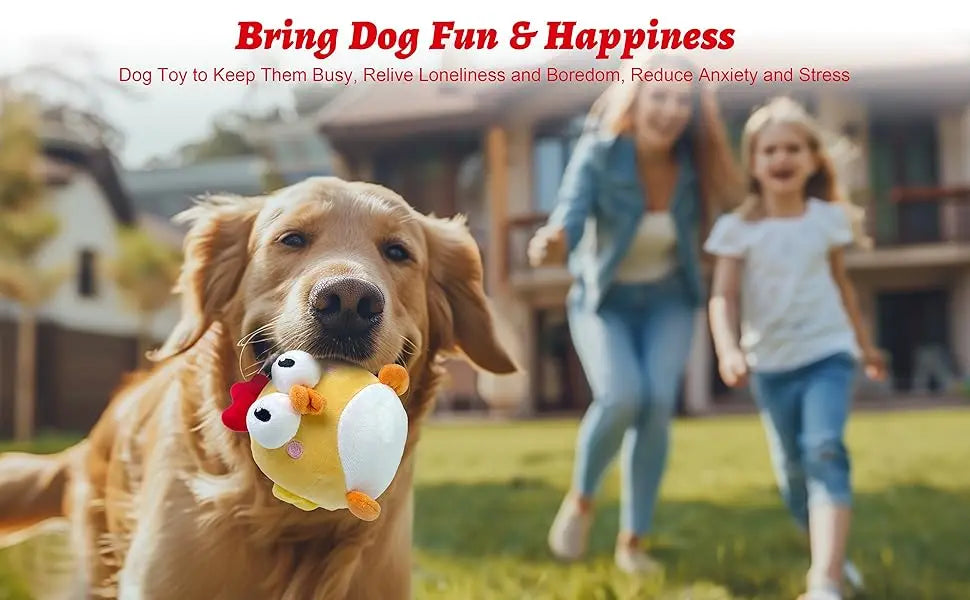 Interactive Dog Toy, Squeaky Moving Ball Toy with Jumping & Music Modes, Rechargeable Plush Chew Cute Pet Cat Dog Toys