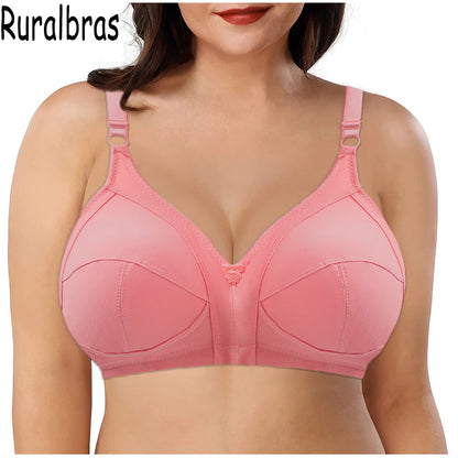 Ruralbras Sexy Full Cup C D E F G Bras For Women Push Up Seamless Comfortable Cotton Lingerie TOP Big Bust 36-52 Lace Undearwear