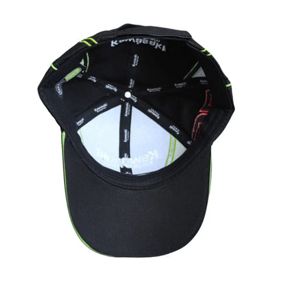 Kawasaki Racing Hat Kawasaki Motorcycle Baseball cap Summer Adjustable Sunscreen Men's Women's Outdoor Sports Hip hop Headwear