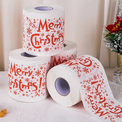 Merry Christmas Toilet Roll Paper Home Santa Claus Bath Toilet Roll Paper Christmas Supplies Xmas Tissue Roll Home New Year