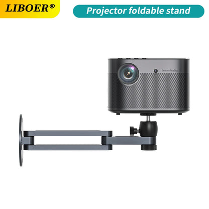 Projector Wall Mount Bracket Multi-angle Adjustable Foldable 360 Degrees Rotation Wall Support Aluminum Alloy Projector Stand