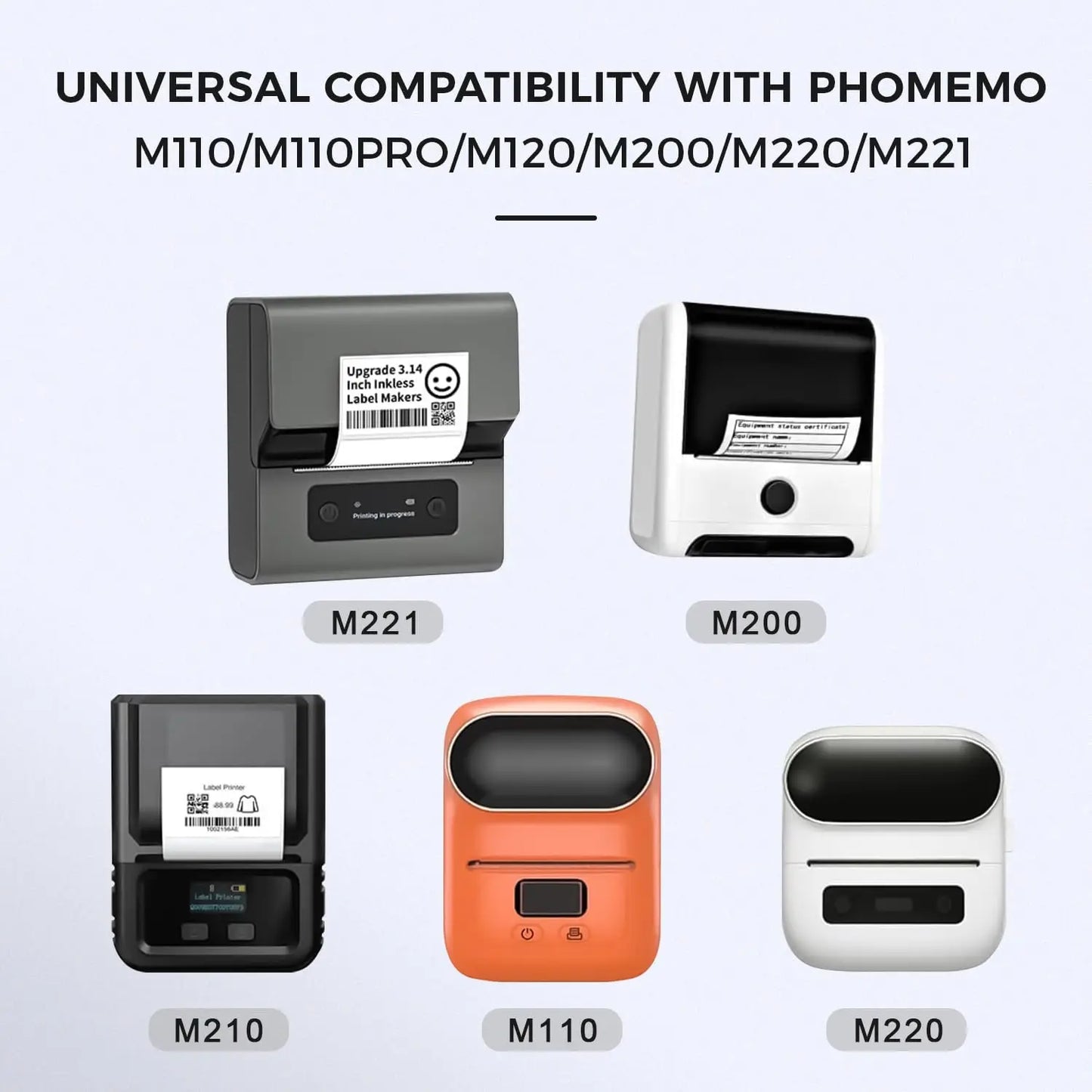 Durable 50x80mm Circle Thermal Paper - Phomemo M110 Printer Compatible Stickers