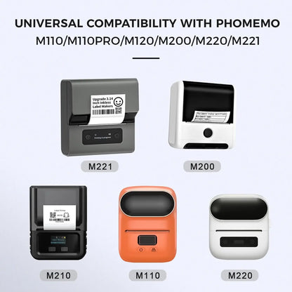 Durable 50x80mm Circle Thermal Paper - Phomemo M110 Printer Compatible Stickers