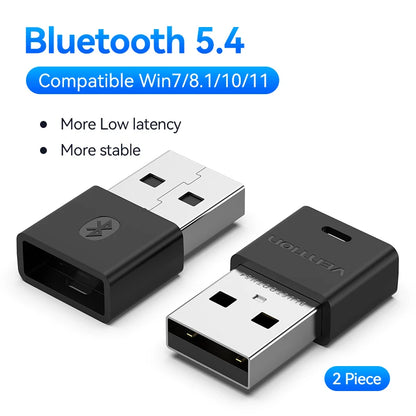 Vention USB Bluetooth Adapter 5.0 5.1 5.3 5.4 6.0 Dongle for PC Speaker Wireless Mouse Keyboard Music Audio Receiver Transmitter