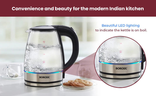 1.8L Electric Glass Kettle Cordless Digital Temperature Control Water Boiler with Automatic Shut-off for Home Car RV Use by PDG ibma