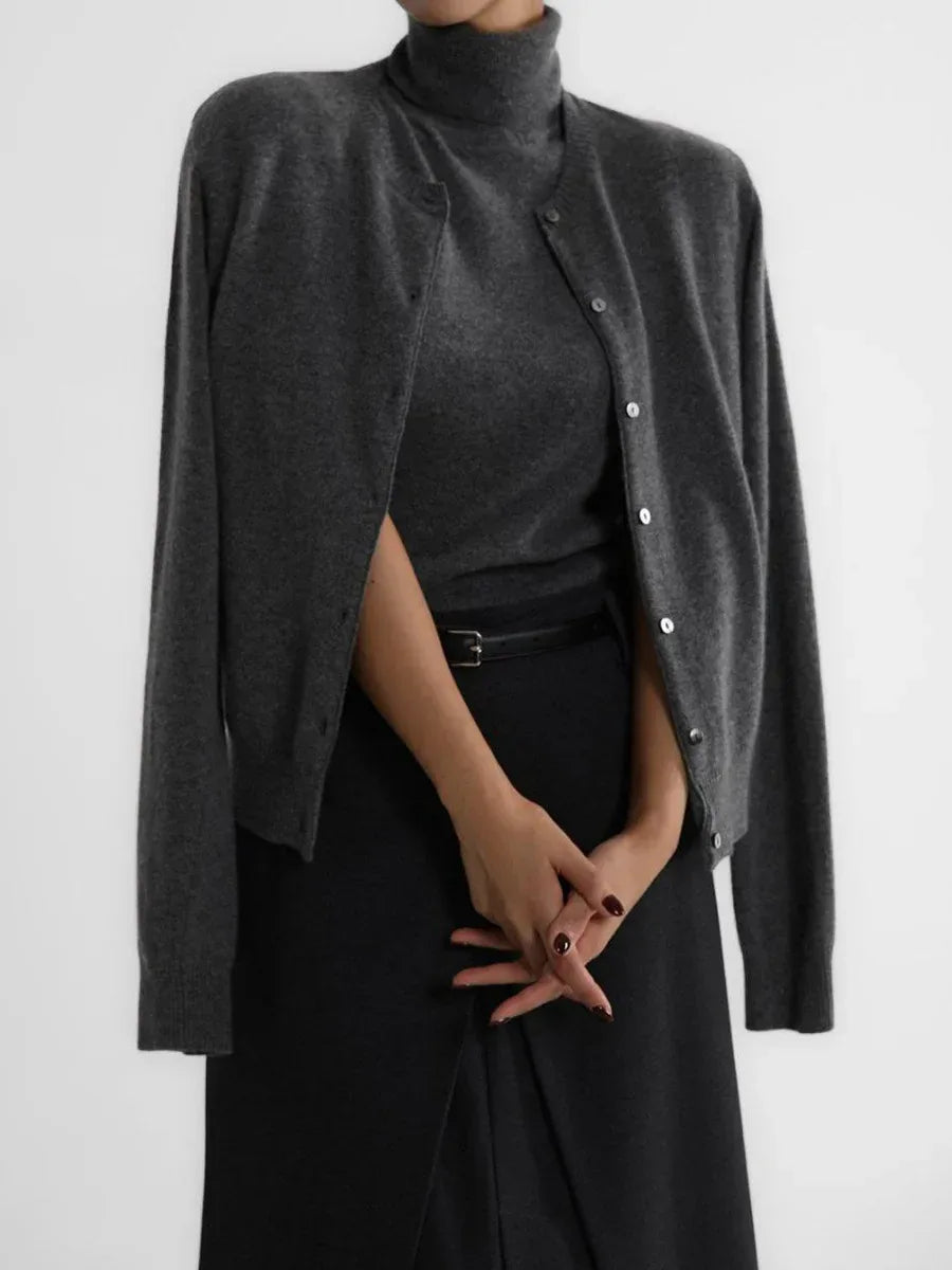 Tornova Women's Solid Sweater Cardigan Long Sleeve O neck Single Breasted Knitted Coat Casual Autumn 2025 Fashion Female Outwear