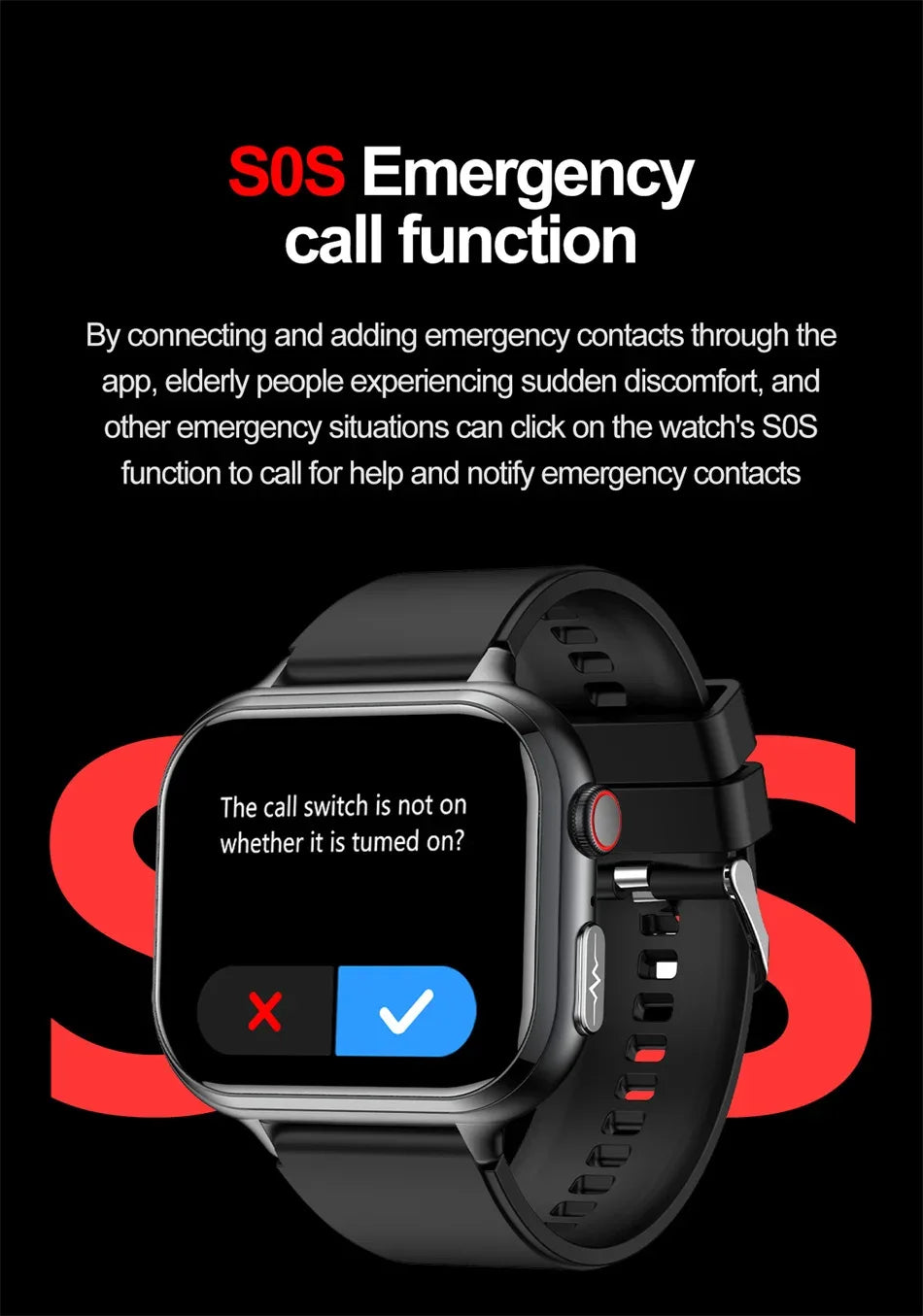 2025New Medical Grade ECG+PPG Smart Watch BMI Body Fat Uric Acid Painless Non-invasive Blood Sugar Monitoring Calling Smartwatch