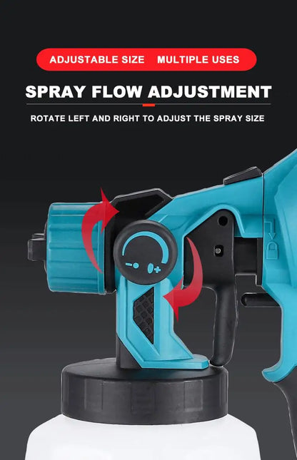 Heimerdinger Cordless Paint Sprayer for Makita 18V Battery,1000ML Container HVLP Spray Paint Gun with Brushless Motor