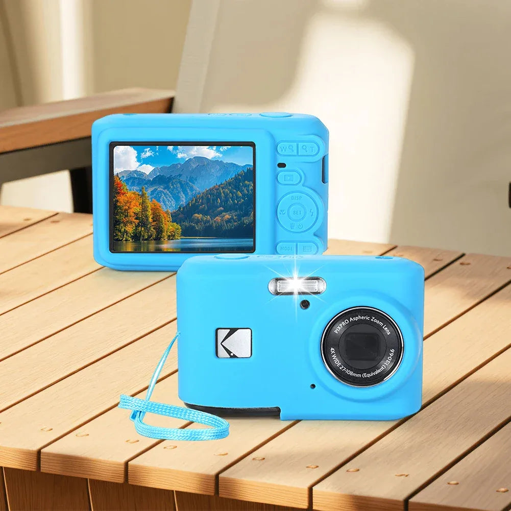 For KODAK PIXPRO FZ45 Soft Silicone Protective Case with Lanyard Slim Fit Camera Bag Camera Sleeve Camera Accessories