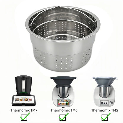 TM7 Stainless Steel Steamer Rack Insert For Pot Thermomix TM7 TM5 TM6 Rice Cooker Steaming Basket Kitchen Accessories
