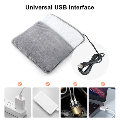 Foot Warmer Winter Electric Foot Heating Pad Soft Flannel Washable Foot Warmer Constant Temperature Heating Foot Warming Mat