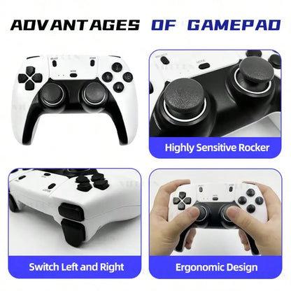 M15 Retro Game Console 2.4G Wireless Dual Controller 4K TV Game Stick 64GB 20000 Retro Games Retro Game Family Gift