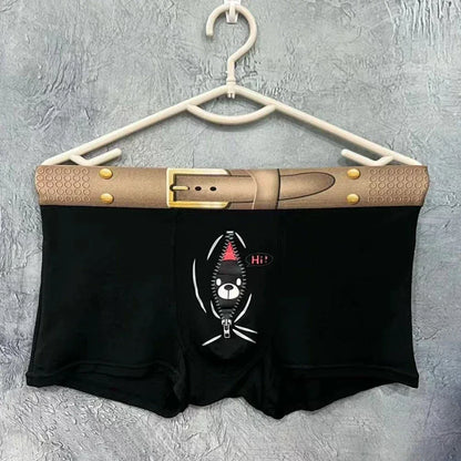 New Fashion Designer Underwear Man Novelty Underpants Men Boxers Cartoon Funny Print Male Boxer Briefs Modal Men's Panties Men