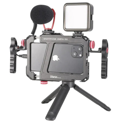 Ulanzi Lino Cage for iPhone 16 15 14 13 X XR XS Max Mini/Pro/Pro Max Smartphone Handle Grip Phone Smartphone Vlog Video