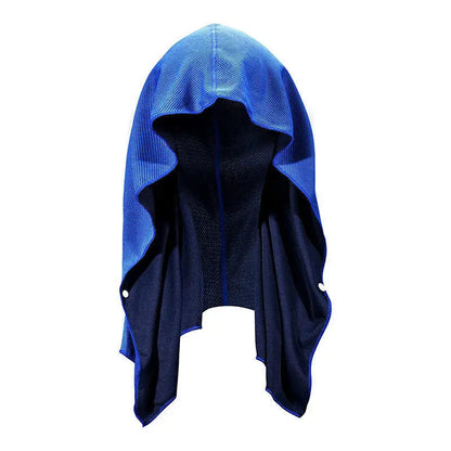 Cooling Hoodie Towel- Hood Towel, Evaporative Cool Technology, Cools Instantly When Wet, , Great for Sports, Fitness, Gym