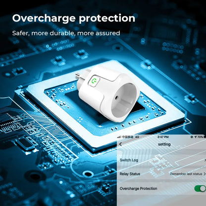 EU 16A/20A Smart Plug WiFi Socket With Power Monitor Timing Function Tuya Smart Life APP Control Works With Alexa Google Home