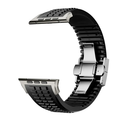 Silicone Band for Apple Watch Ultra 3/2 49mm Strap Men Sport Bracelet for Iwatch 11 10 9 8 7 6 5 Se 46mm 45mm 44mm  Watchband
