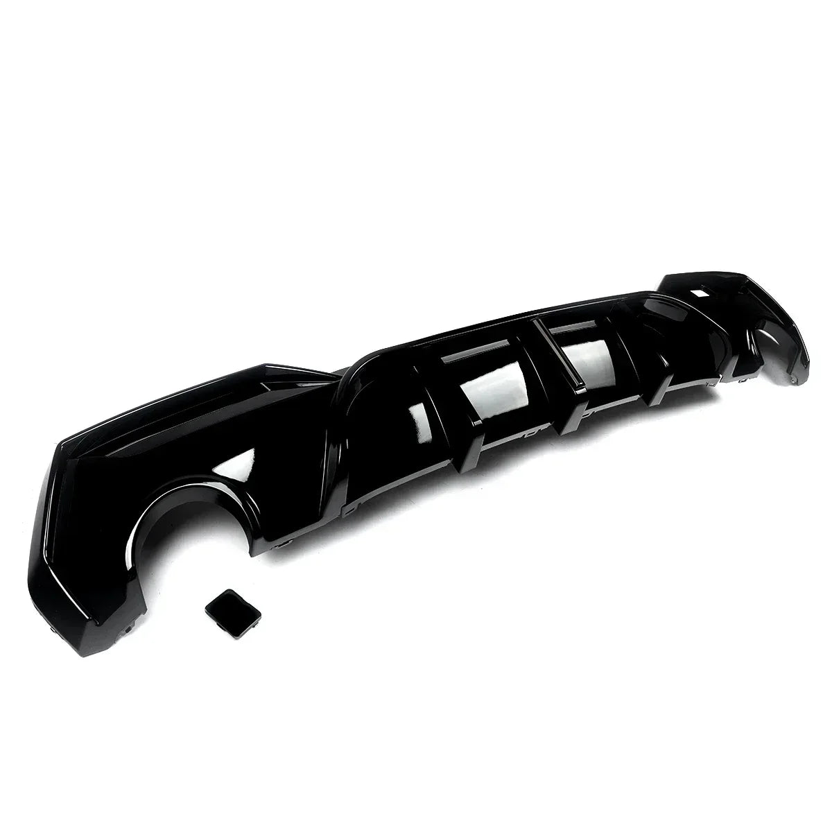Magickit Rear Diffuser For BMW G22 G23 420i 430i 440i M Sport w/ LED 2020+ Carbon Look Rear Bumper Diffuser