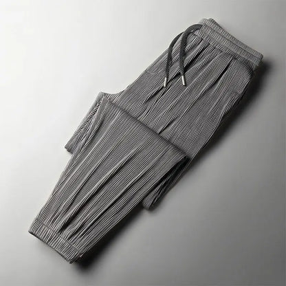 Summer Ice Silk Ultra-thin Ice Silk Pants Men's Loose Casual Pants Quick-drying Harajuku Fashion Pants Men's Thin Trousers