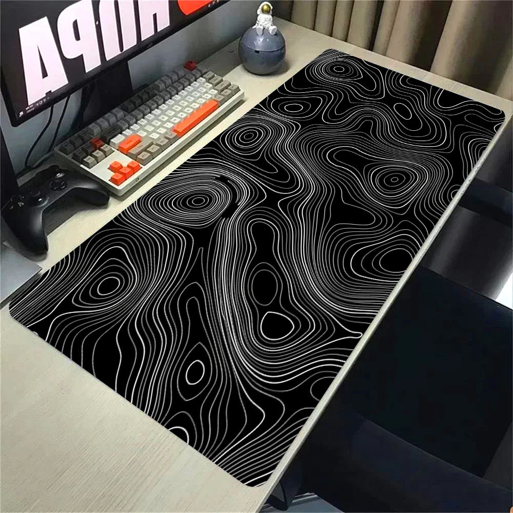 Topographic Mousepad Strata Liquid Mouse Pad Black 500x1000 Mat Gamer 900x400 Extended Pad Custom Mauseped Rubber Office Carpet