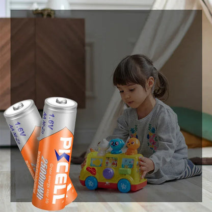 8pcs/lot PKCELL AA Battery Ni-Zn 1.6V 2500mWh Nickel-Zinc AA Rechargeable Battery Batteries Baterias For Flashlight toy camera