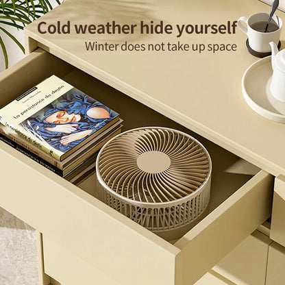 Lenovo USB Foldable Portable Fan 8inch 4 Speeds Timing Battery Operated Mini Floor Fan for Bedroom Indoor or Outdoor Table Fan