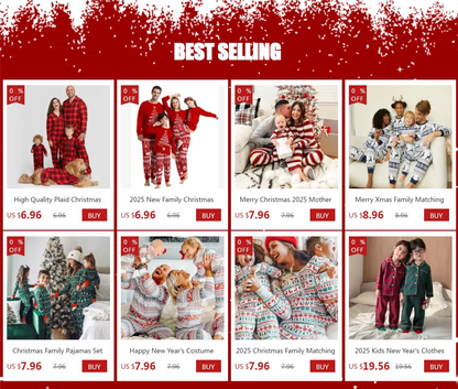 Merry Christmas 2025 Mother Father Kids Matching Pajamas Set Striped Casual Loose Pyjamas Xmas Family Look Holiday Wear Pjs Gift