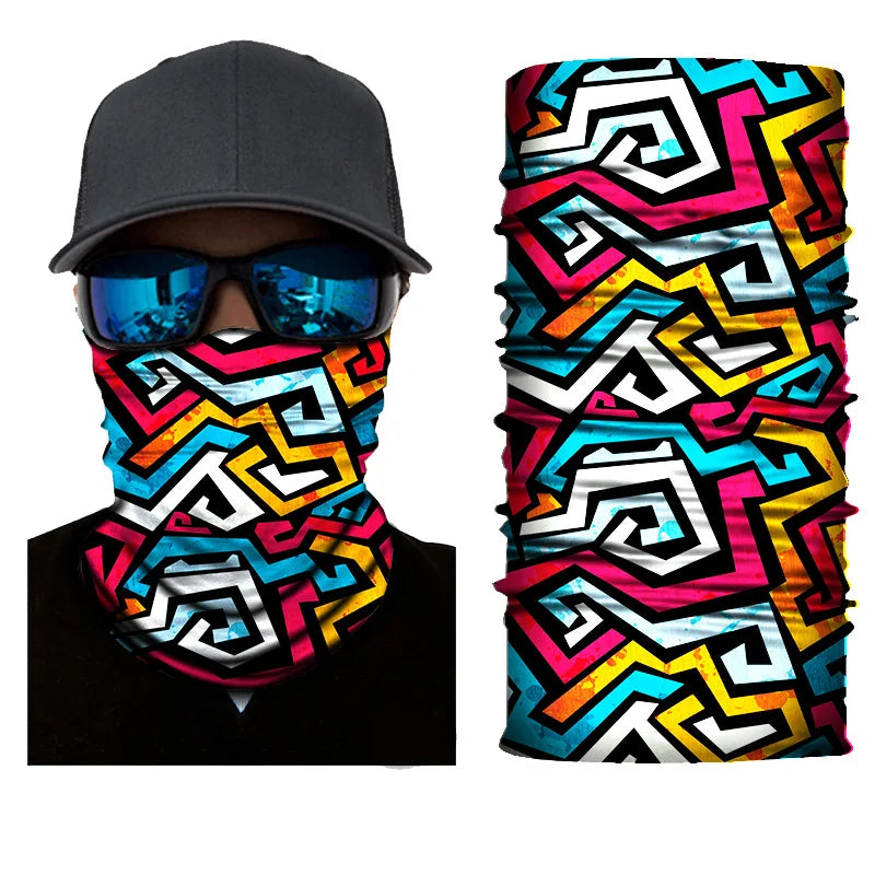 UV Protection Face Mask Neck Gaiter Windproof Scarf Sunscreen Breathable Bandana Balaclava for Sport Outdoor Running Motorcycle