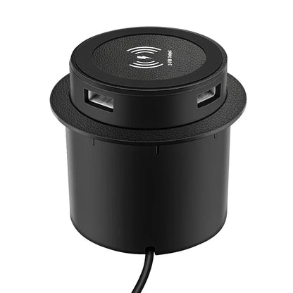 Fast Wireless Charger Pop-up Desktop Embedded Fast Wireless Charger With USB Port 30W Universal For Iphone Xiaomi Smartphone