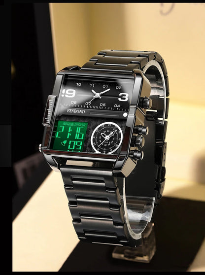 BINBOND Luxury quartz watches for men luminous waterproof multi-functional men's watch sport fashion casual reloj wristwatch TOP