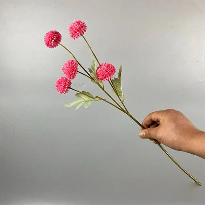5 Head Dandelion Artificial Flowers Wedding Decoration Fake Flowers Small Thorn Ball DIY Home Decor Bouquet Valentine's Day Gift