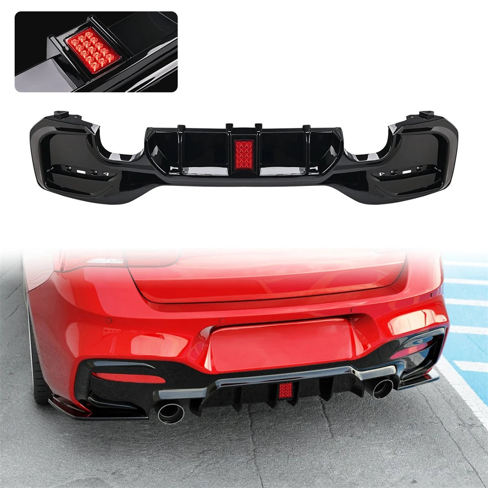 Rear Bumper Lip Diffuser With LED Rear Spoiler For BMW 1er M Sport F20 F21 M135i M140i Fits BMW BMW E92 E93 335I Accessories HOT