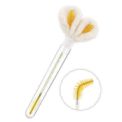 10pcs Tube Eyelash Brush Lash Extension Makeup Brushes Eyebrow Comb Rabbit Ears Designer False Eyelashes Microbrush Beauty Tool