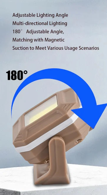 Rechargeable LED Work Light: Waterproof Inspection Lamp with Magnetic Base, for Car Repair, Emergency & Workshop Use