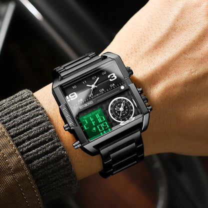BINBOND Luxury quartz watches for men luminous waterproof multi-functional men's watch sport fashion casual reloj wristwatch TOP