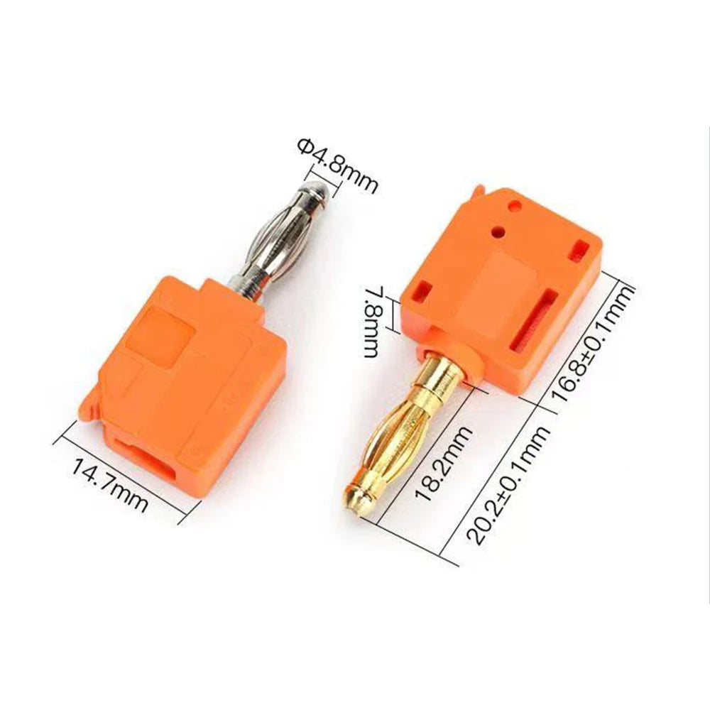 Mini Quick Wire connector 24A solder free banana plug gold-plated connector with direct insertion and pressing wire 0.5-2.5mm²