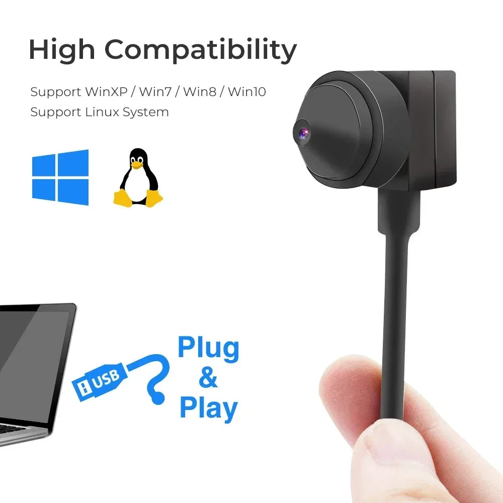 HD Portability USB Computer Camera Webcam Mini Peripheral Camera Lens Camera Full Webcam PC CCTV Outdoor Camcorder Security Vide