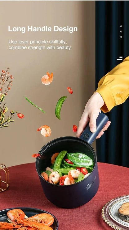 Non-stick Multifunctional Electric Skillet For Dormitory and Home Use Single/Double Layer Hot Pot Electric Rice Cooker 220V