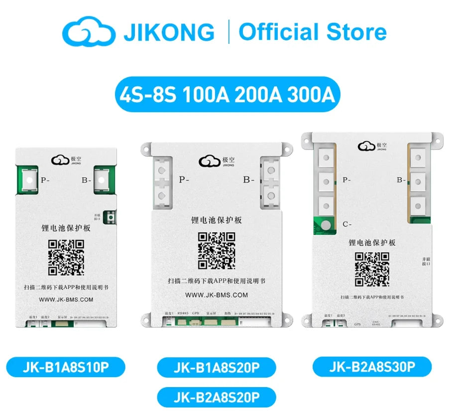 Jikong JK BMS 3s 4s 5s 6s 7s 8s 100A 200A 300A Smart Lifepo4 Li-ion Active Balance Lithium 12V 24v With RS485 CAN Bluetooth Heat