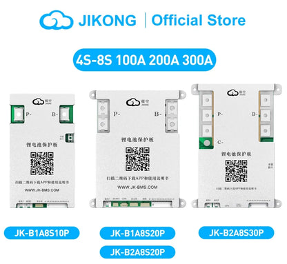 Jikong JK BMS 3s 4s 5s 6s 7s 8s 100A 200A 300A Smart Lifepo4 Li-ion Active Balance Lithium 12V 24v With RS485 CAN Bluetooth Heat