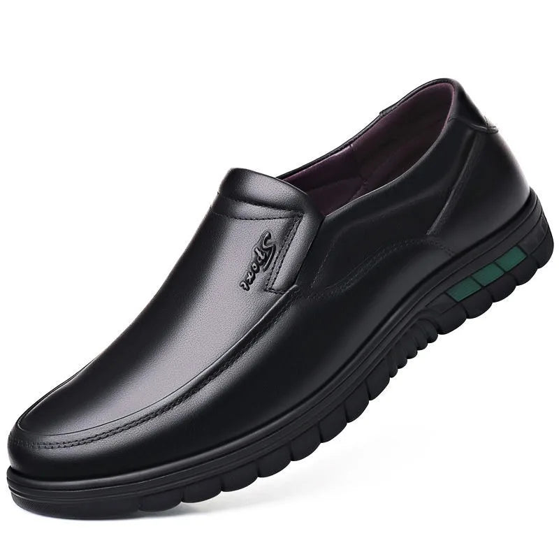 Men's PU Leather Shoes Formal Dress Loafers Large Size Casual Soft Mens Business Comfortable Non-slip Driving Shoes