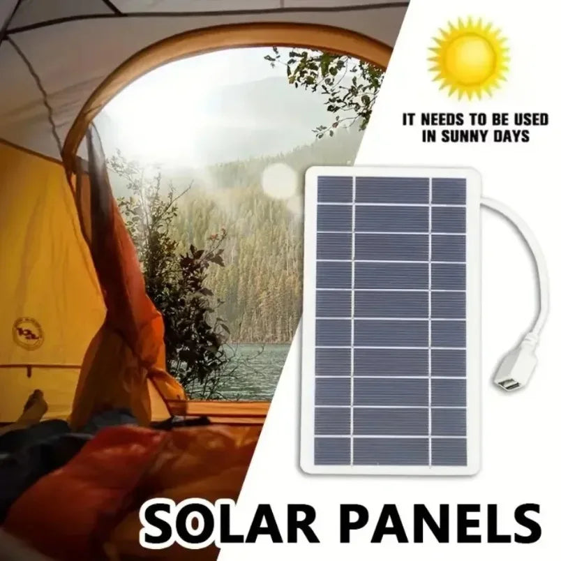 Portable USB Safe Stable Charger Solar Panel Charger, Compatible with Phones, Fans, Flashlights for Outdoor Travel Camping