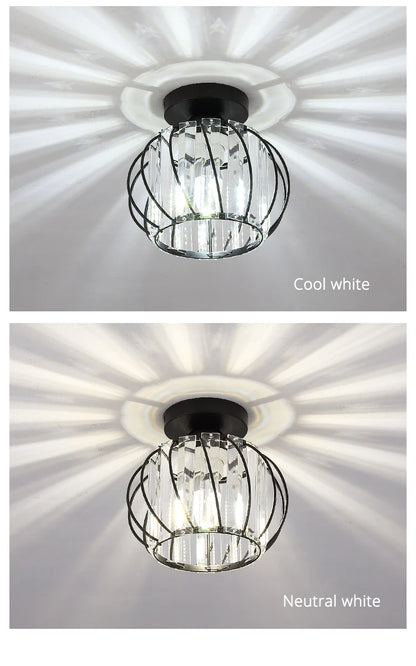 Nordic Modern K9 Crystal Ceiling Lights Indoor Ceiling Lamp Hallway Stairs  Bedroom Lustre Dining Room Fixtures Home Decor