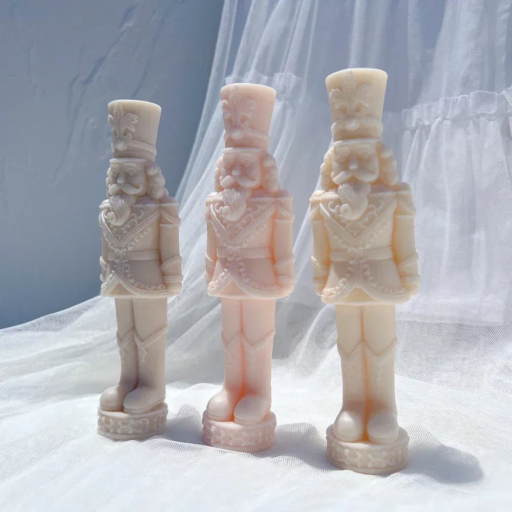Nutcracker Silicone Candle Mold Dinner Soy Wax Silicone Mould Christmas Ornaments Christmas Decor Silicone Mold