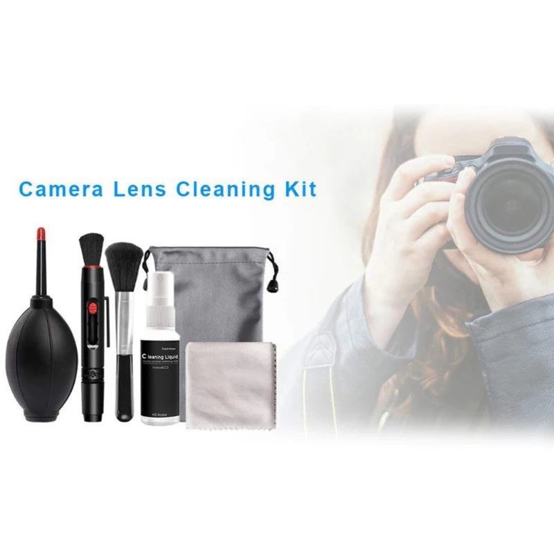 1/6 Pieces/set Double-sided Pen Storage Bag 6 In 1 Camera Cleaning Kit Professional DSLR Lens Cleaning Tool For Sensor Lens