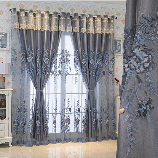 1pc European Style Double Layer Blackout Curtain,Versatile Bedroom & Living Room Use,Practical and Elegant Design by PDG ibma