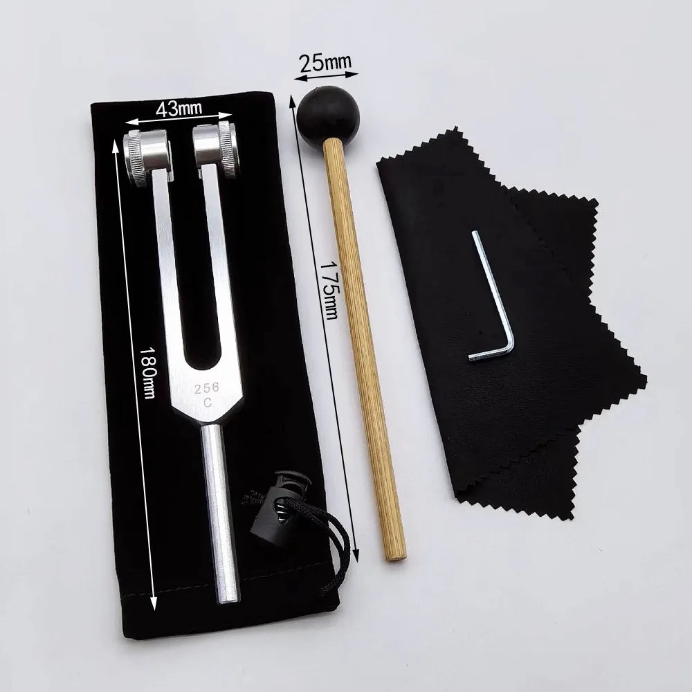 128 /512Hz Chakra Healing MassageTuning Fork Set,Aluminum Alloy Tuning Forks Used for Sound Therapy Yoga Meditation Accessory